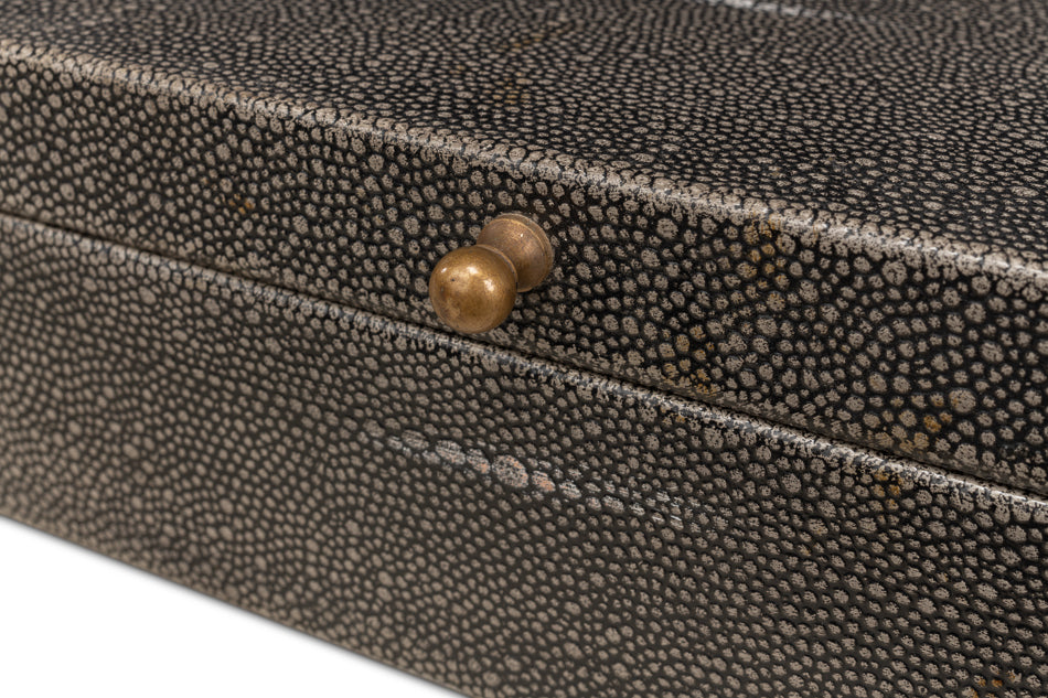 Gatsburg, Shagreen Box, Ant.Grey S/2 by Sarreid Ltd - view 6