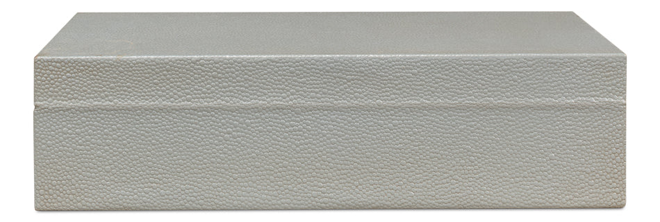 Gatsburg Shagreen Box, Storm Grey, S/2 by Sarreid Ltd - view 8