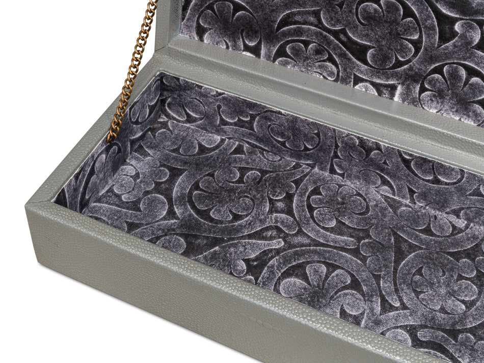 Gatsburg Shagreen Box, Storm Grey, S/2 by Sarreid Ltd - view 12