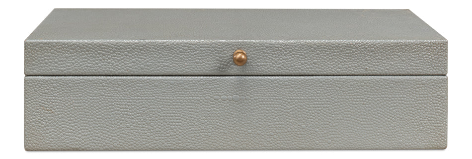 Gatsburg Shagreen Box, Storm Grey, S/2 by Sarreid Ltd - view 2
