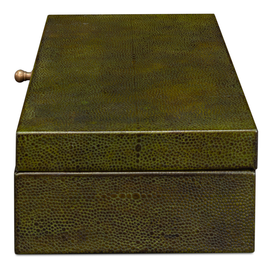 Gatsburg Shagreen Box, Leaf, Set Of 2 by Sarreid Ltd - view 9