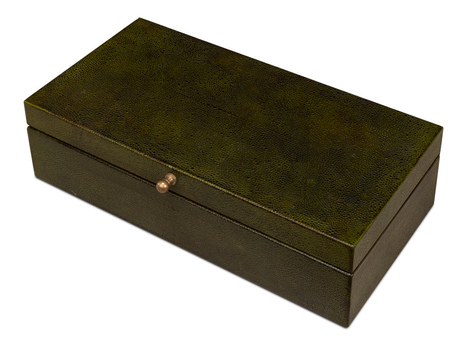 Gatsburg Shagreen Box, Leaf, Set Of 2 by Sarreid Ltd - view 10