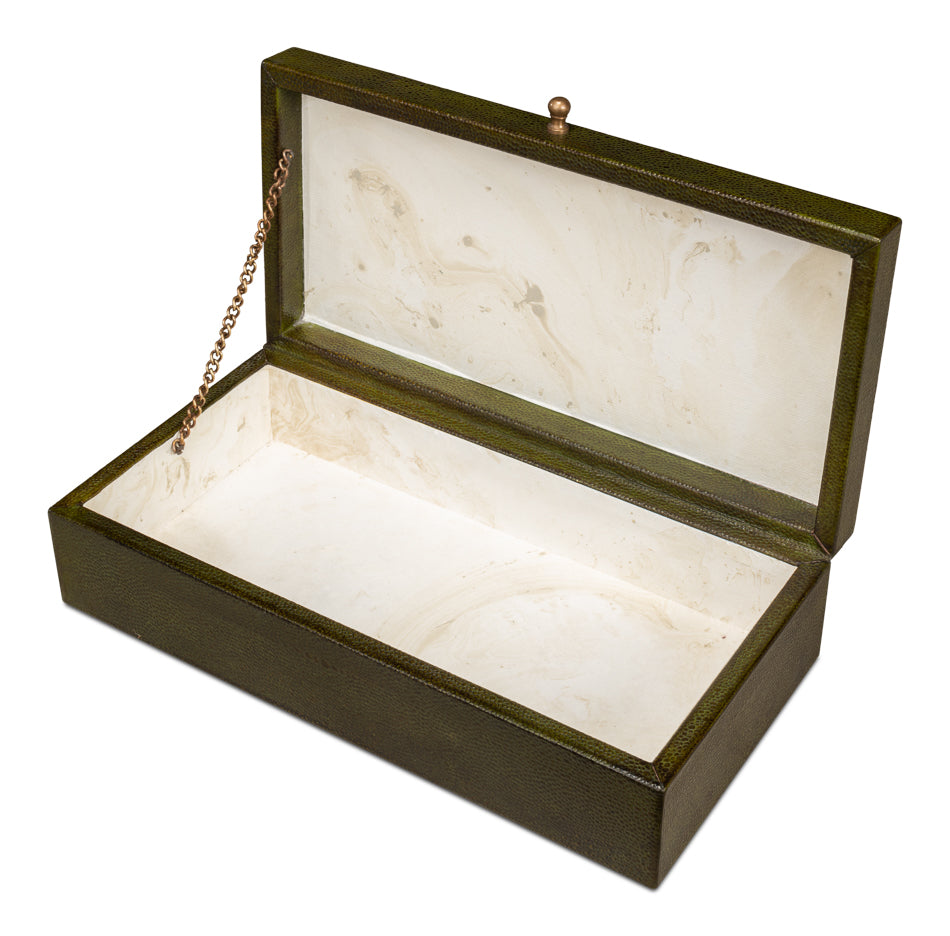 Gatsburg Shagreen Box, Leaf, Set Of 2 by Sarreid Ltd - view 11