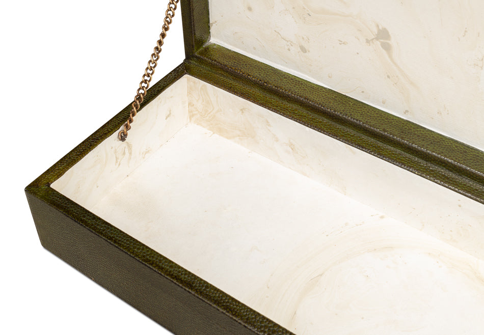 Gatsburg Shagreen Box, Leaf, Set Of 2 by Sarreid Ltd - view 12