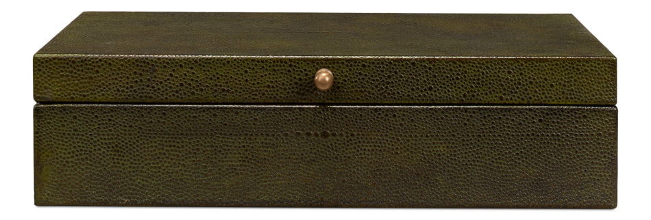 Gatsburg Shagreen Box, Leaf, Set Of 2 by Sarreid Ltd - view 2