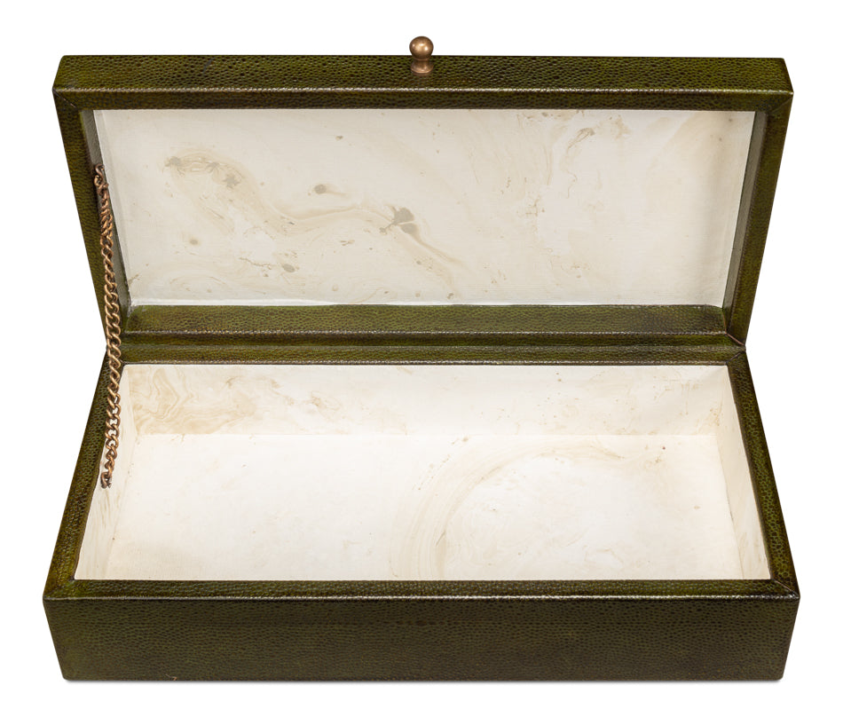 Gatsburg Shagreen Box, Leaf, Set Of 2 by Sarreid Ltd - view 5