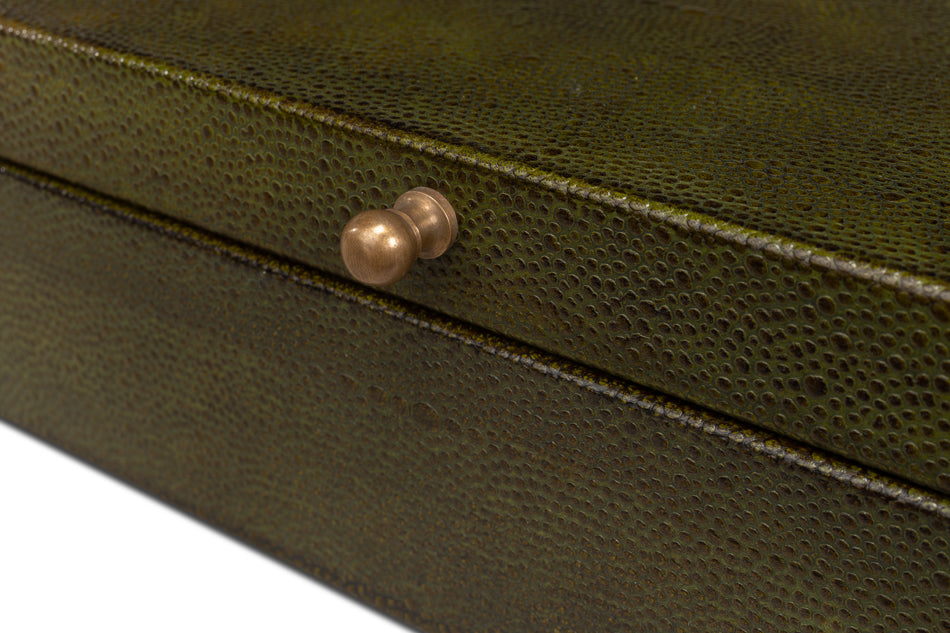 Gatsburg Shagreen Box, Leaf, Set Of 2 by Sarreid Ltd - view 6