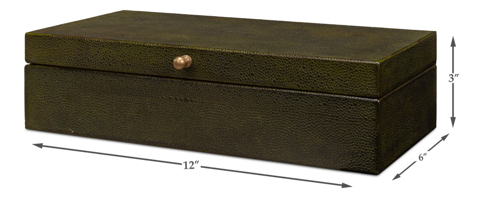 Gatsburg Shagreen Box, Leaf, Set Of 2 by Sarreid Ltd - view 7