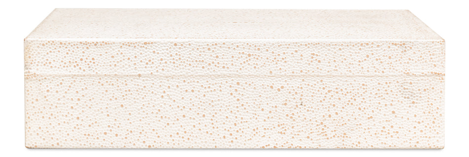 Gatsburg Shagreen Box,Osprey White, S/2 by Sarreid Ltd - view 8