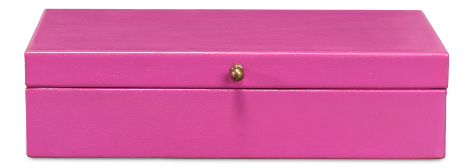 Gatsburg Shagreen Box, Pink, Set Of 2 by Sarreid Ltd - view 2