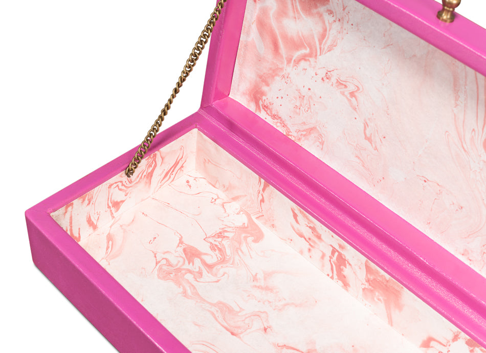 Gatsburg Shagreen Box, Pink, Set Of 2 by Sarreid Ltd - view 6