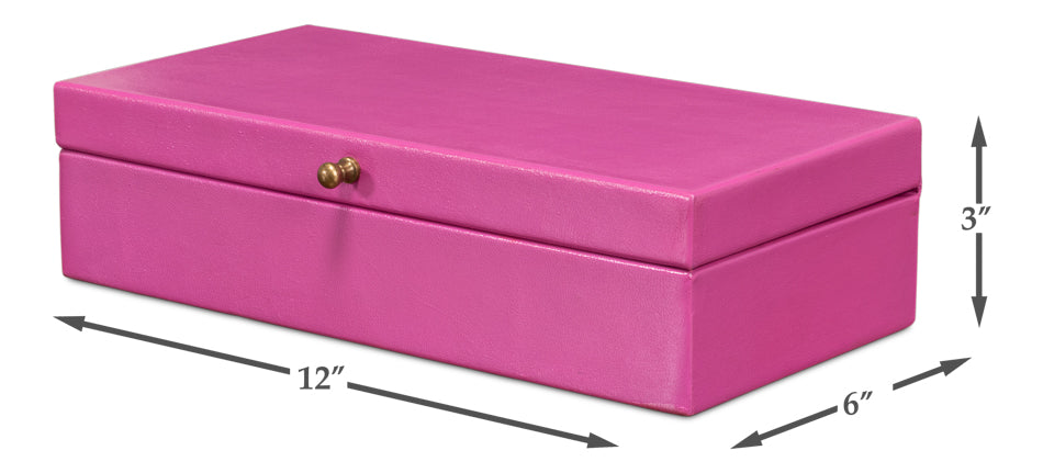 Gatsburg Shagreen Box, Pink, Set Of 2 by Sarreid Ltd - view 7