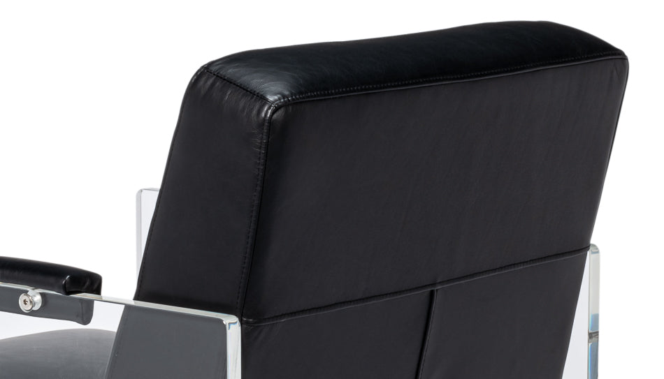 Holloway Armchair, Onyx Black by Sarreid Ltd - view 8