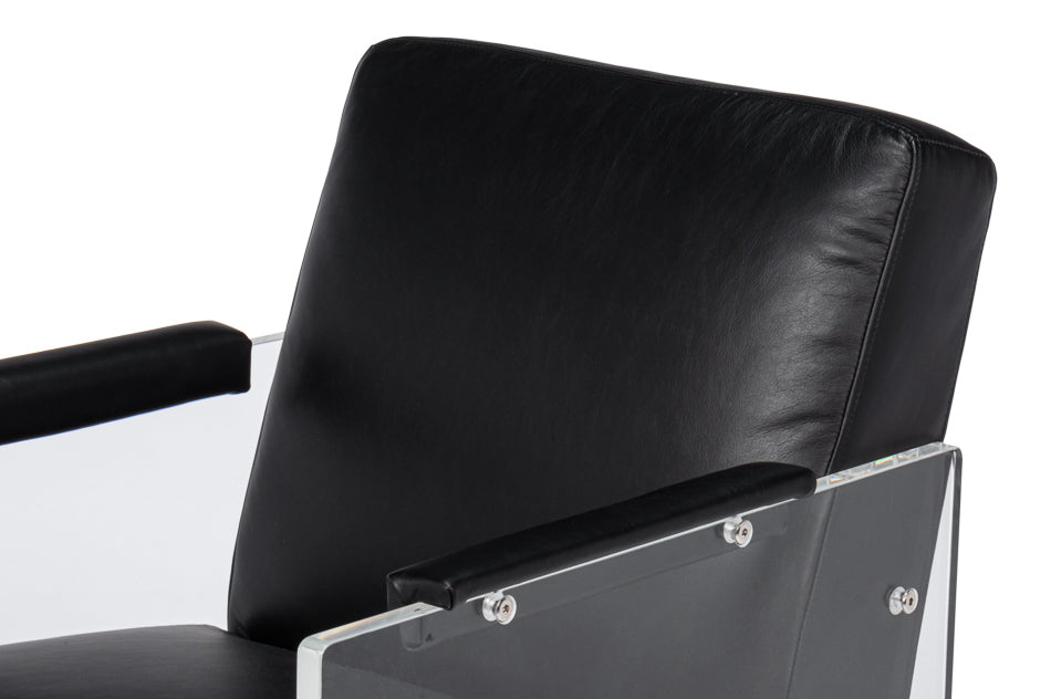 Holloway Armchair, Onyx Black by Sarreid Ltd - view 9
