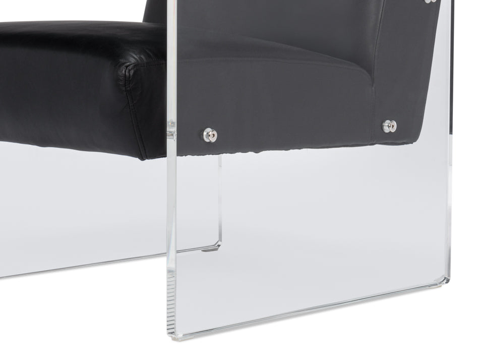 Holloway Armchair, Onyx Black by Sarreid Ltd - view 12