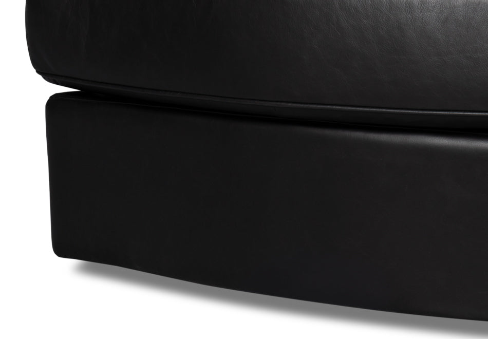 Scoth Swivel Chair In Distilled Lthr,Blk by Sarreid Ltd - view 12