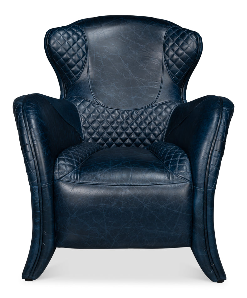 Hera Arm Chair, Chateau Blue by Sarreid Ltd - view 2