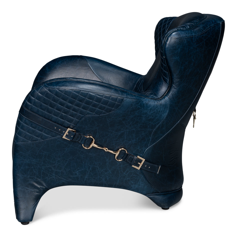 Hera Arm Chair, Chateau Blue by Sarreid Ltd - view 3