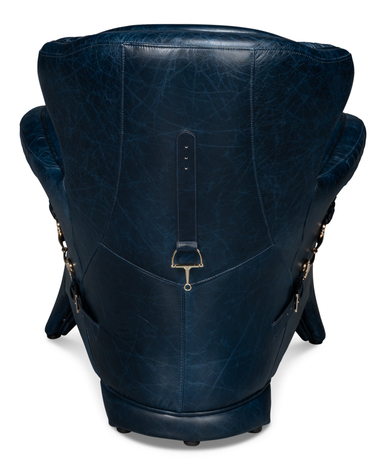 Hera Arm Chair, Chateau Blue by Sarreid Ltd - view 4