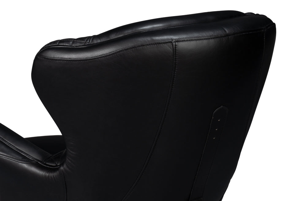 Hera Arm Chair, Onyx Black by Sarreid Ltd - view 8