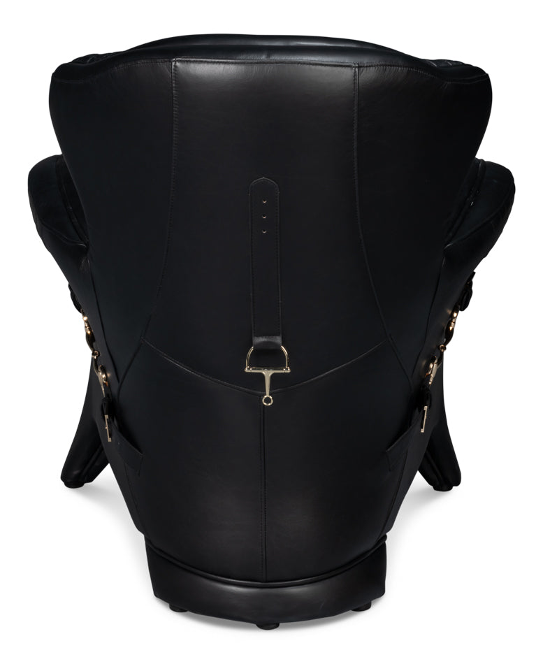 Hera Arm Chair, Onyx Black by Sarreid Ltd - view 4