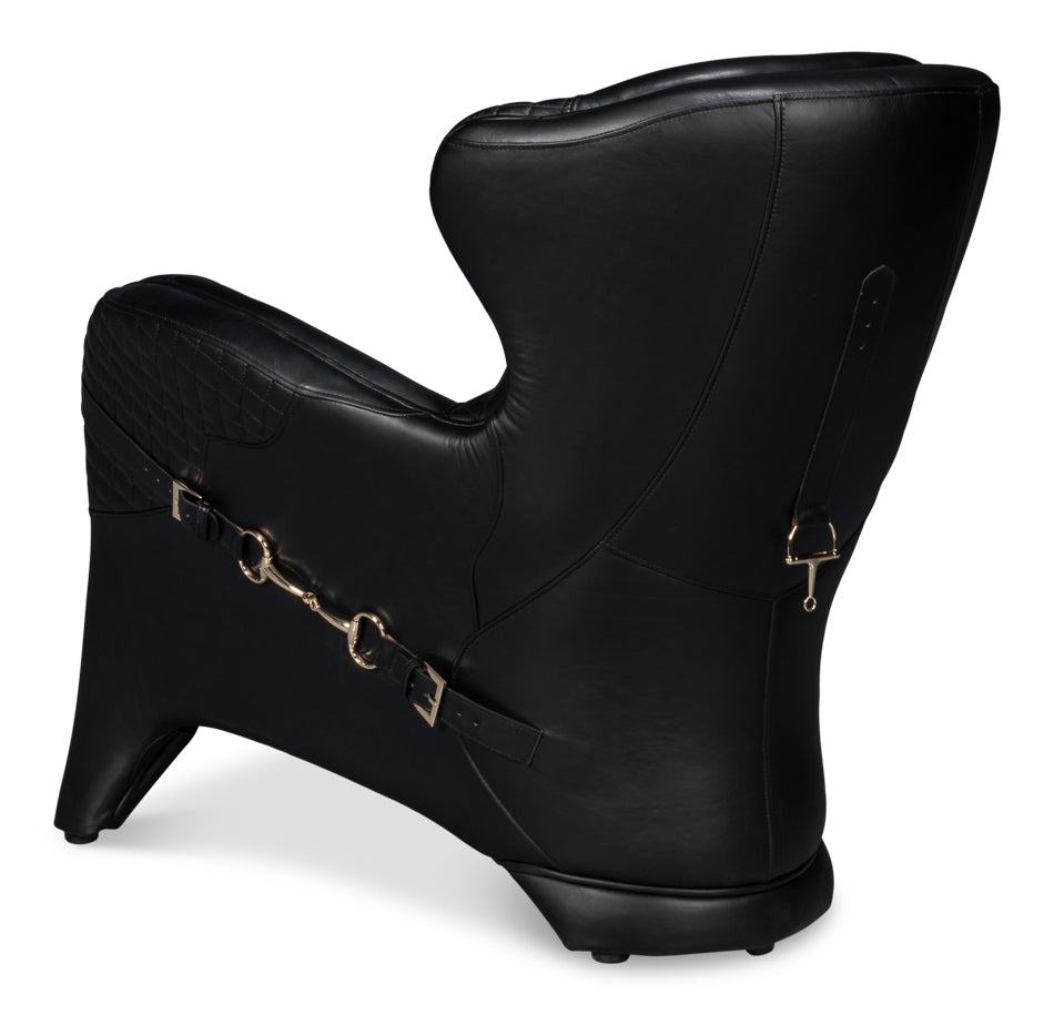 Hera Arm Chair, Onyx Black by Sarreid Ltd - view 5