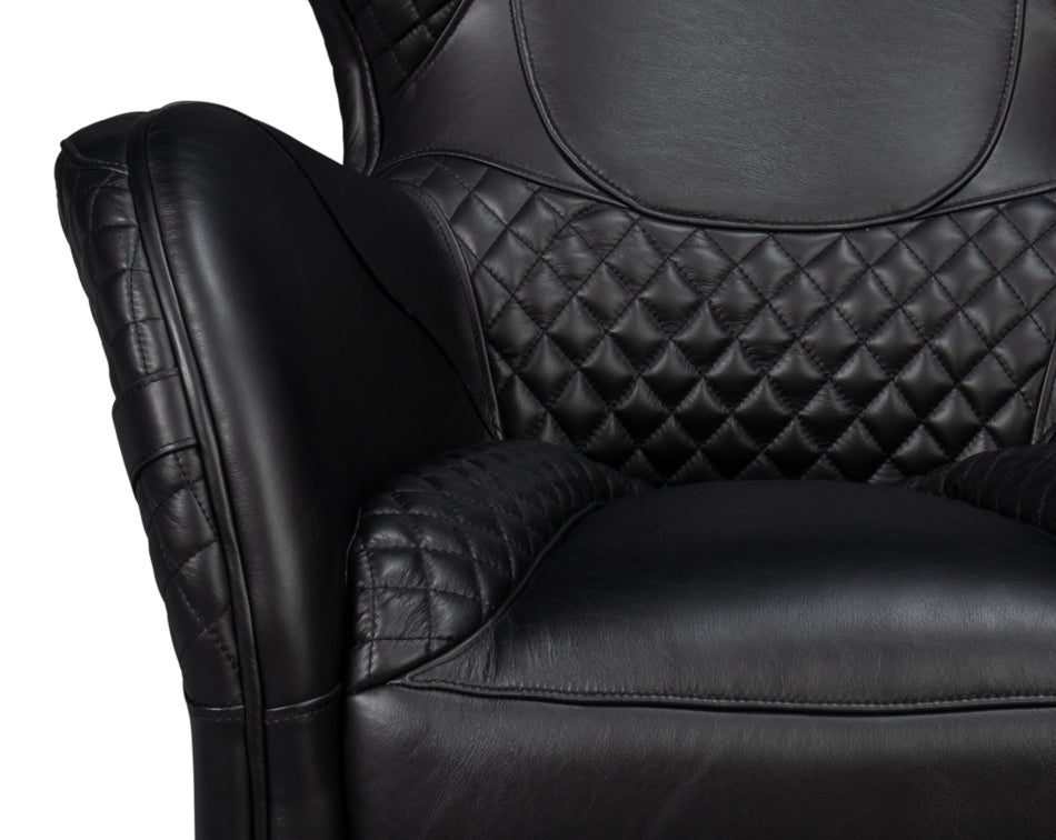 Hera Arm Chair, Onyx Black by Sarreid Ltd - view 6