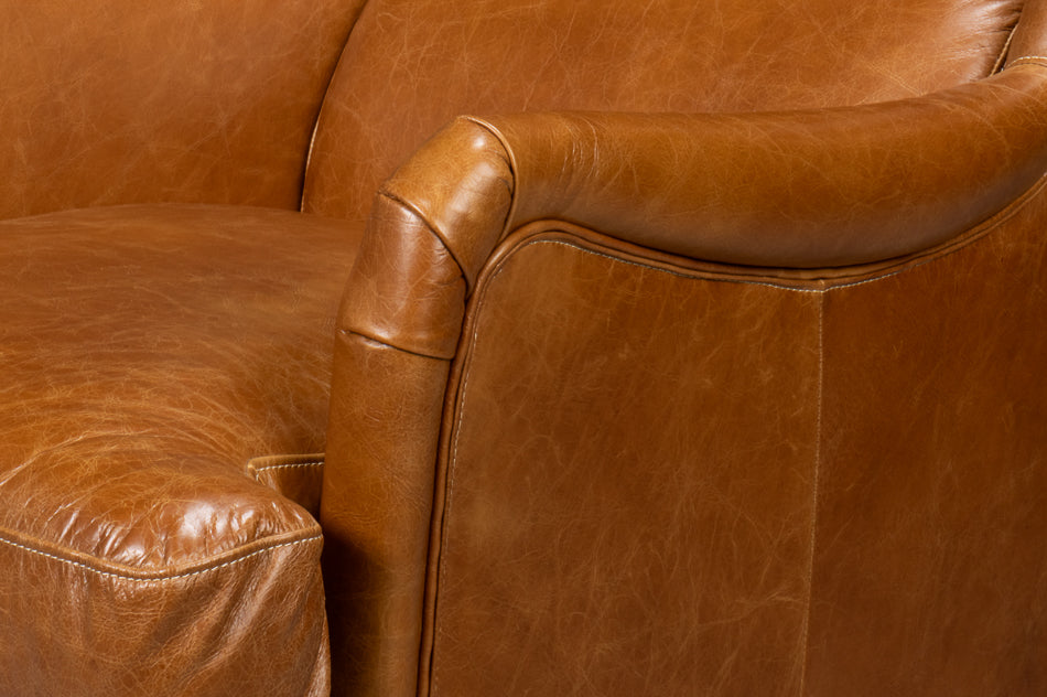 Elite Wing Lounge Chair, Cuba Brown by Sarreid Ltd - view 6