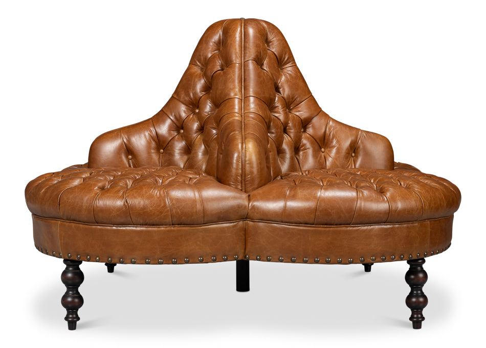 Lobby Sofa, Cuba Brown by Sarreid Ltd - view 8