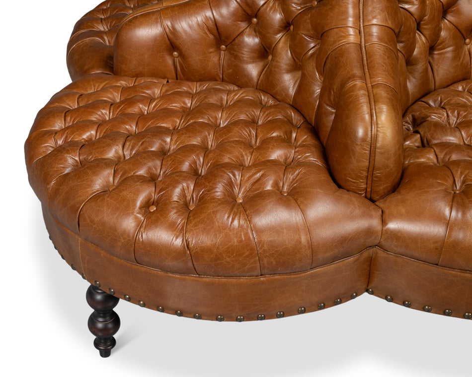 Lobby Sofa, Cuba Brown by Sarreid Ltd - view 6