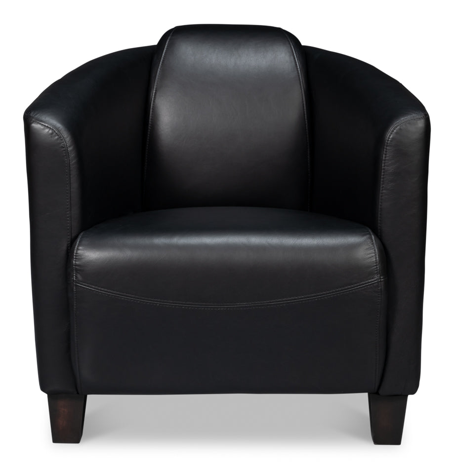 Mandy Arm Chair, Onyx Black by Sarreid Ltd - view 2