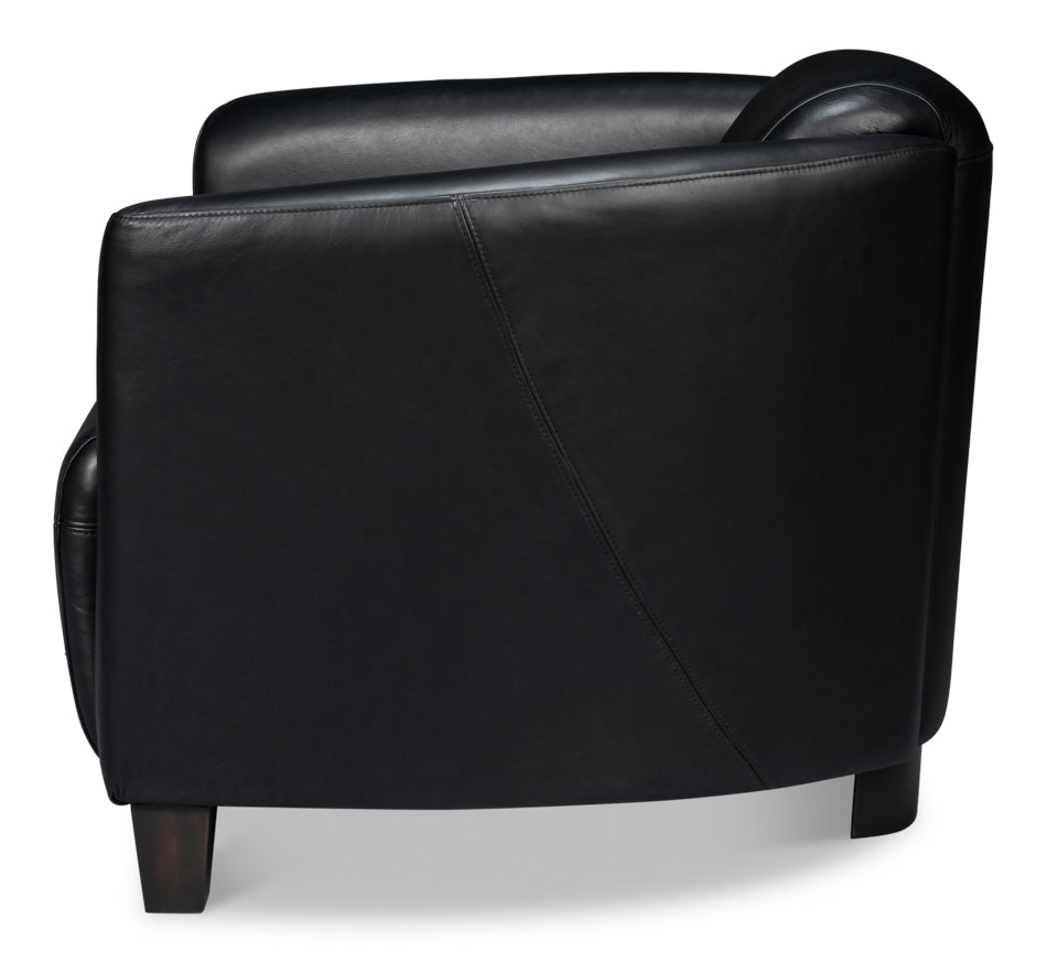 Mandy Arm Chair, Onyx Black by Sarreid Ltd - view 3