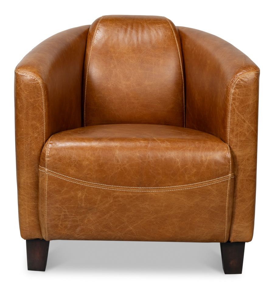 Mandy Arm Chair, Cuba Brown by Sarreid Ltd - view 2