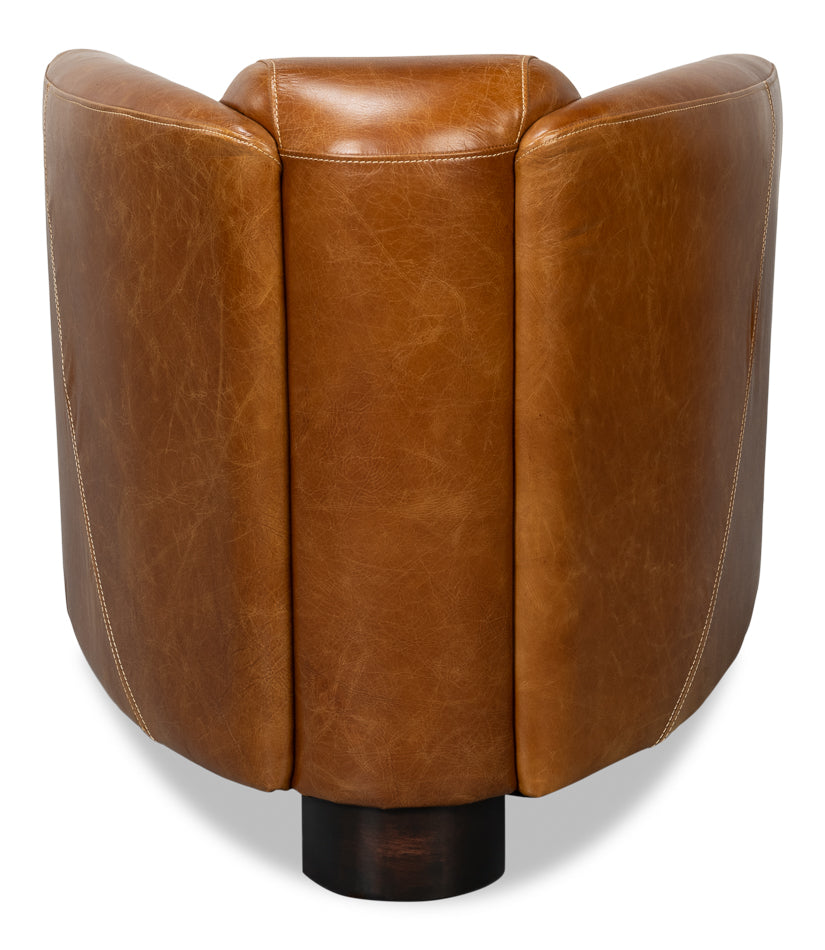 Mandy Arm Chair, Cuba Brown by Sarreid Ltd - view 4