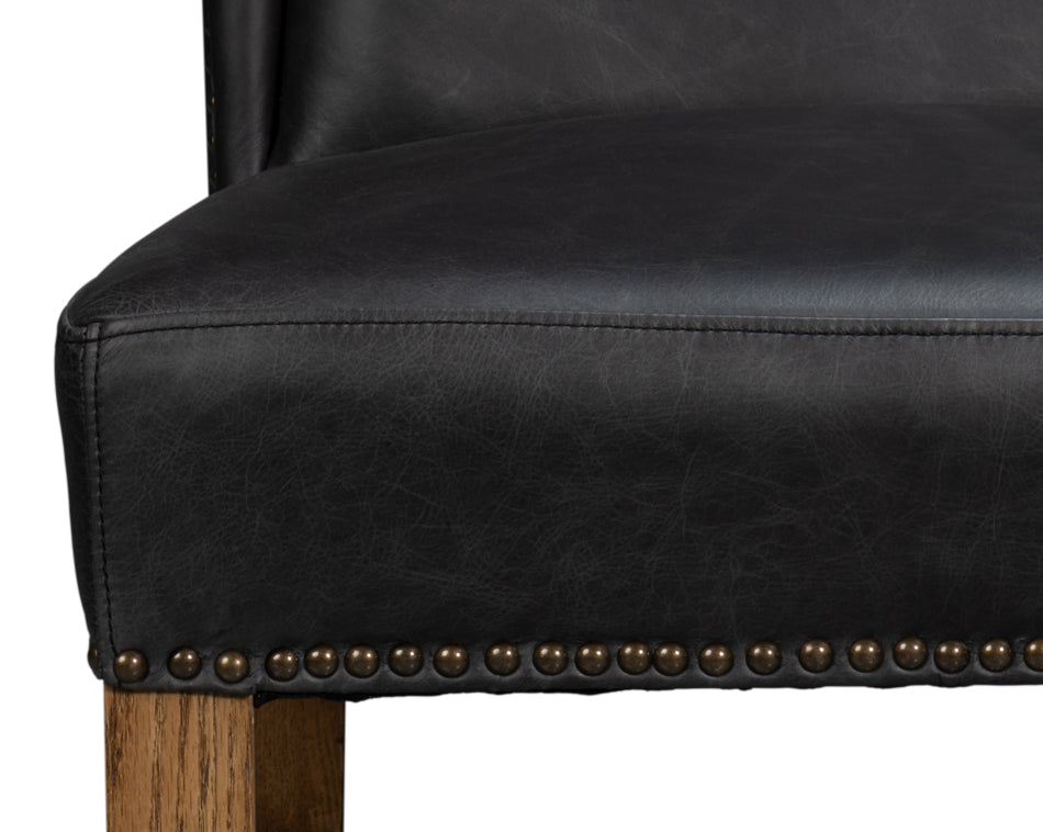 Mercado High Back Dining Chair, Black by Sarreid Ltd - view 6