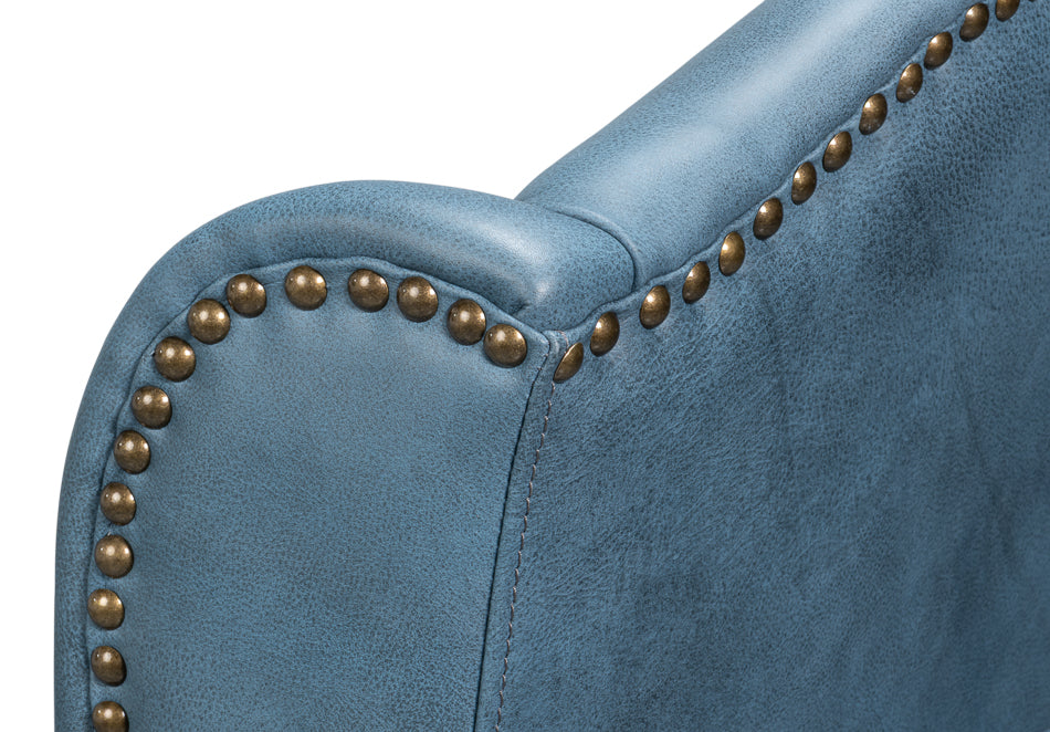 Mercado High Back Dining Chair,Blue by Sarreid Ltd - view 11
