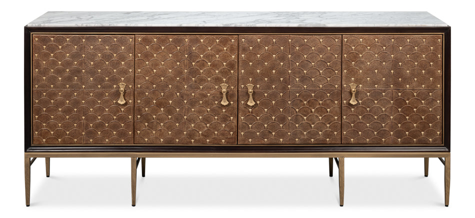 Palisade Shagreen Credenza by Sarreid Ltd - view 2