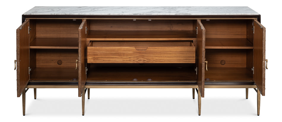 Palisade Shagreen Credenza by Sarreid Ltd - view 3