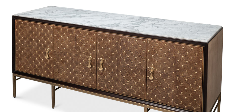 Palisade Shagreen Credenza by Sarreid Ltd - view 4