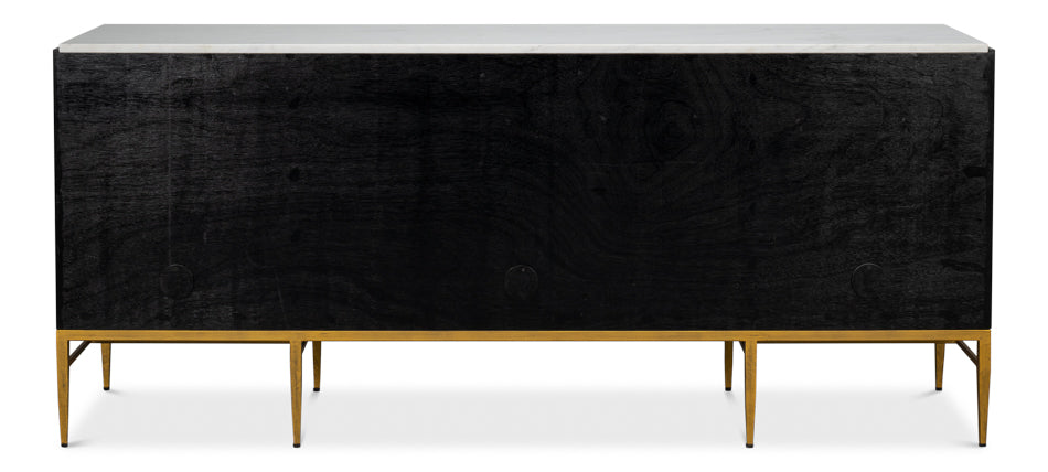 Palisade Shagreen Credenza, Black by Sarreid Ltd - view 8