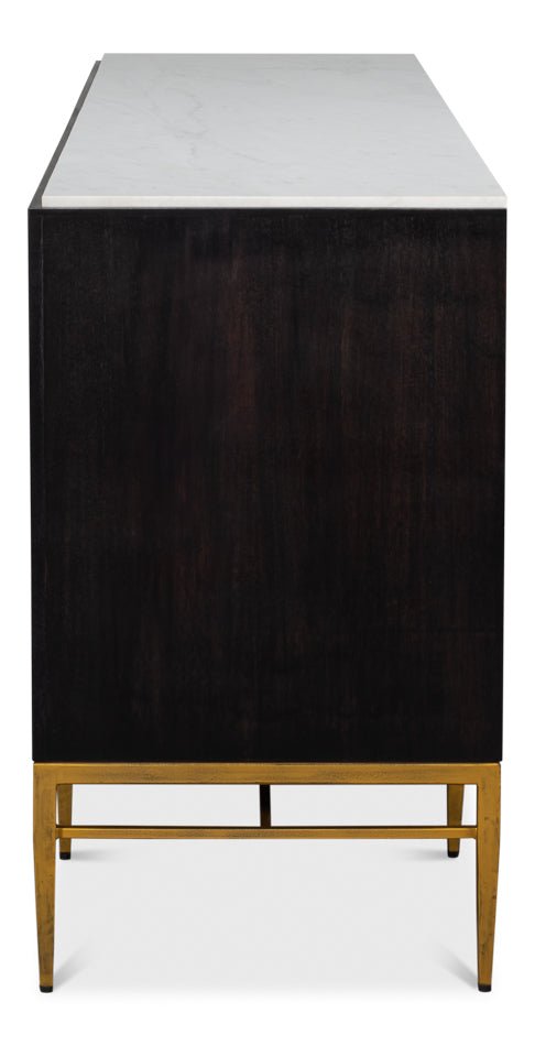 Palisade Shagreen Credenza, Black by Sarreid Ltd - view 9