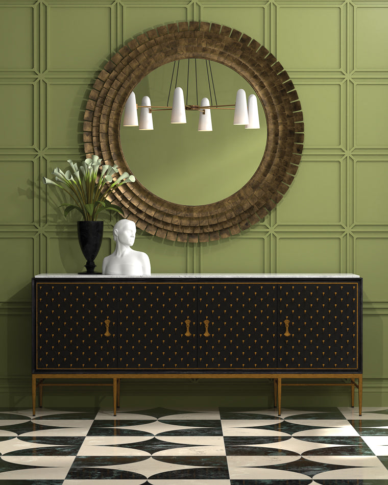 Palisade Shagreen Credenza, Black by Sarreid Ltd - view 12