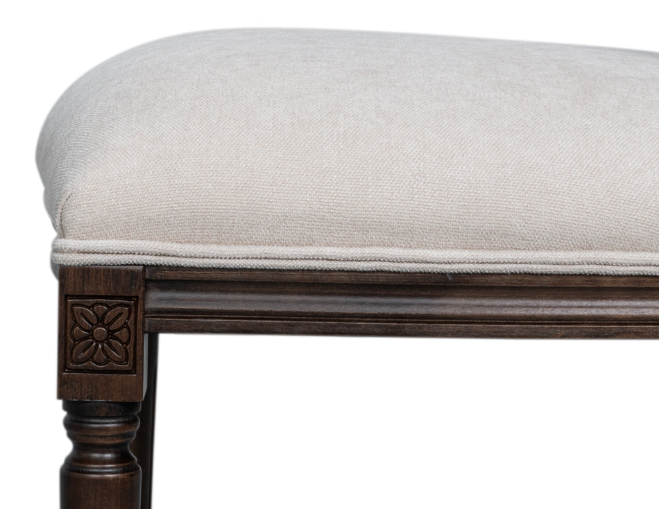 Hugo Oval Side Chair,Nero,Cream Velvet by Sarreid Ltd - view 5