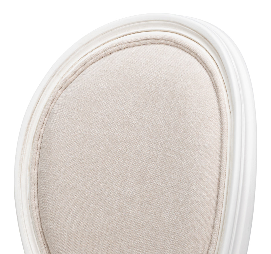 Hugo Oval Side Chair,Cortina White by Sarreid Ltd - view 10