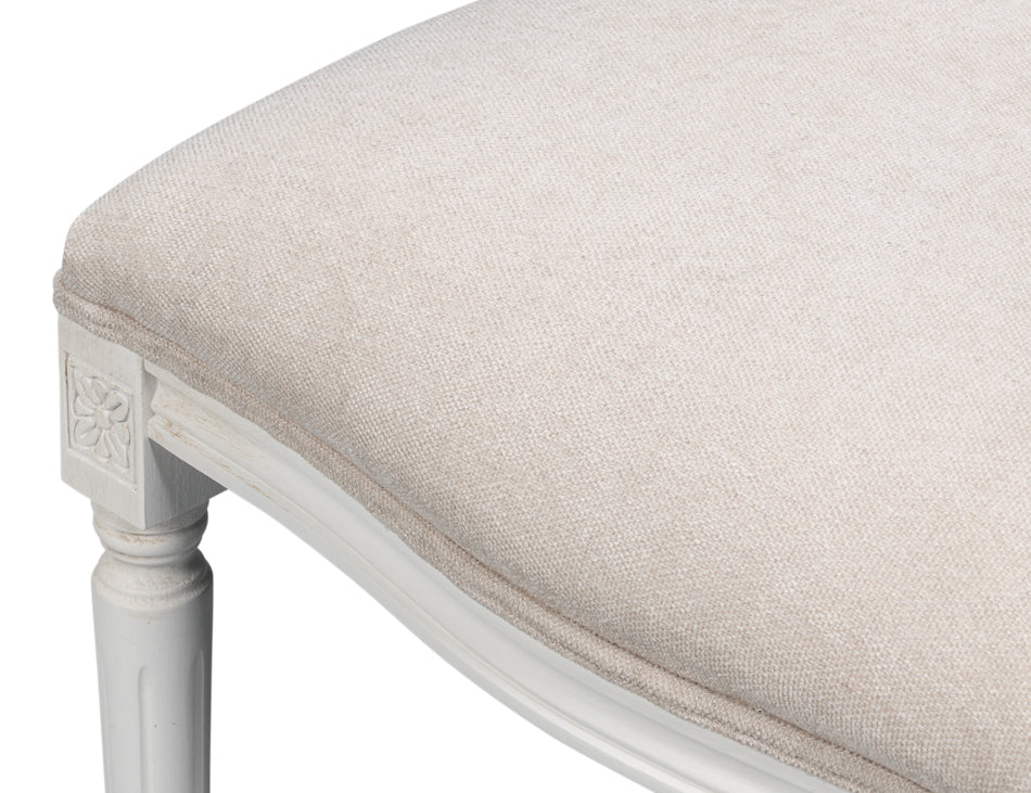 Hugo Oval Side Chair,Cortina White by Sarreid Ltd - view 11