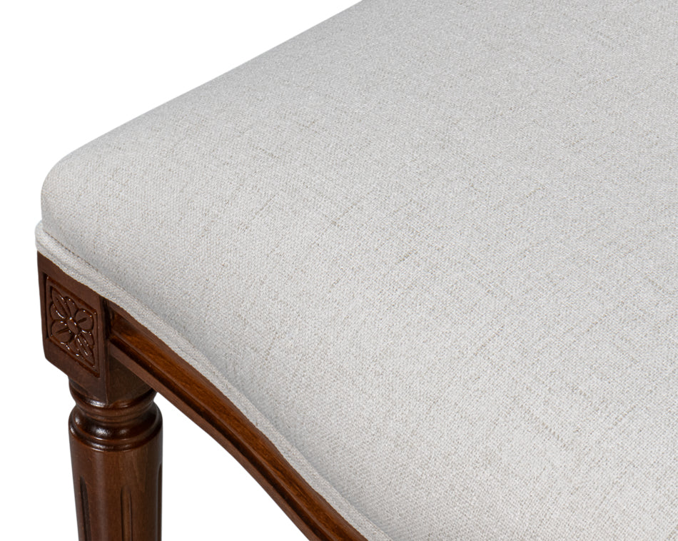 Hugo Oval Side Chair, Old World Walnut by Sarreid Ltd - view 10