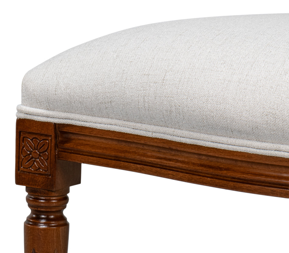 Hugo Oval Side Chair, Old World Walnut by Sarreid Ltd - view 6
