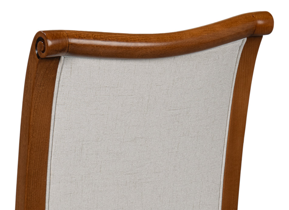 Polk Fabric Side Chair, Brown by Sarreid Ltd - view 8
