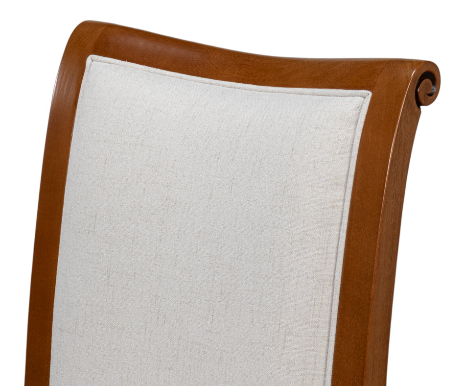 Polk Fabric Side Chair, Brown by Sarreid Ltd - view 9