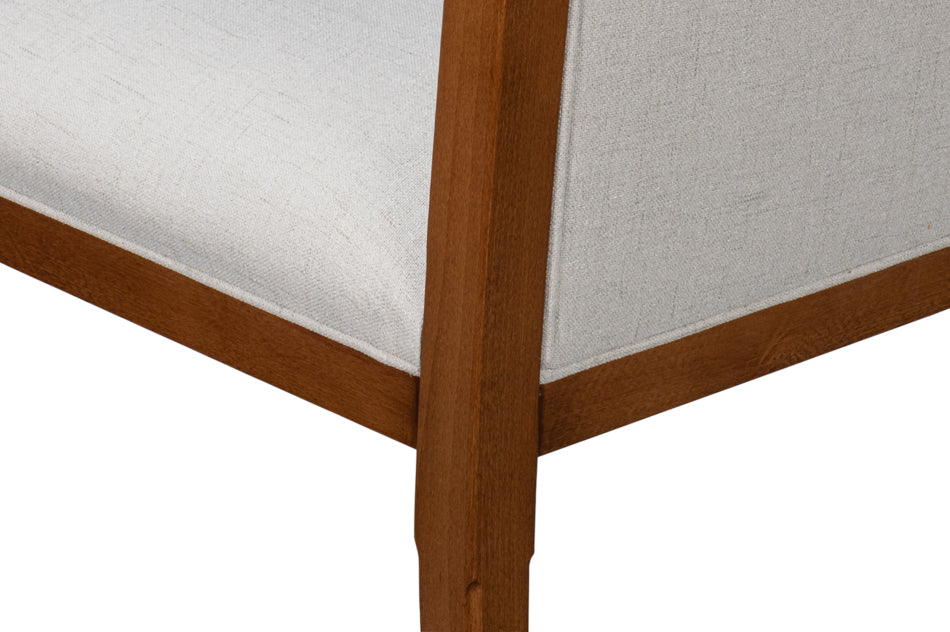 Polk Fabric Side Chair, Brown by Sarreid Ltd - view 12